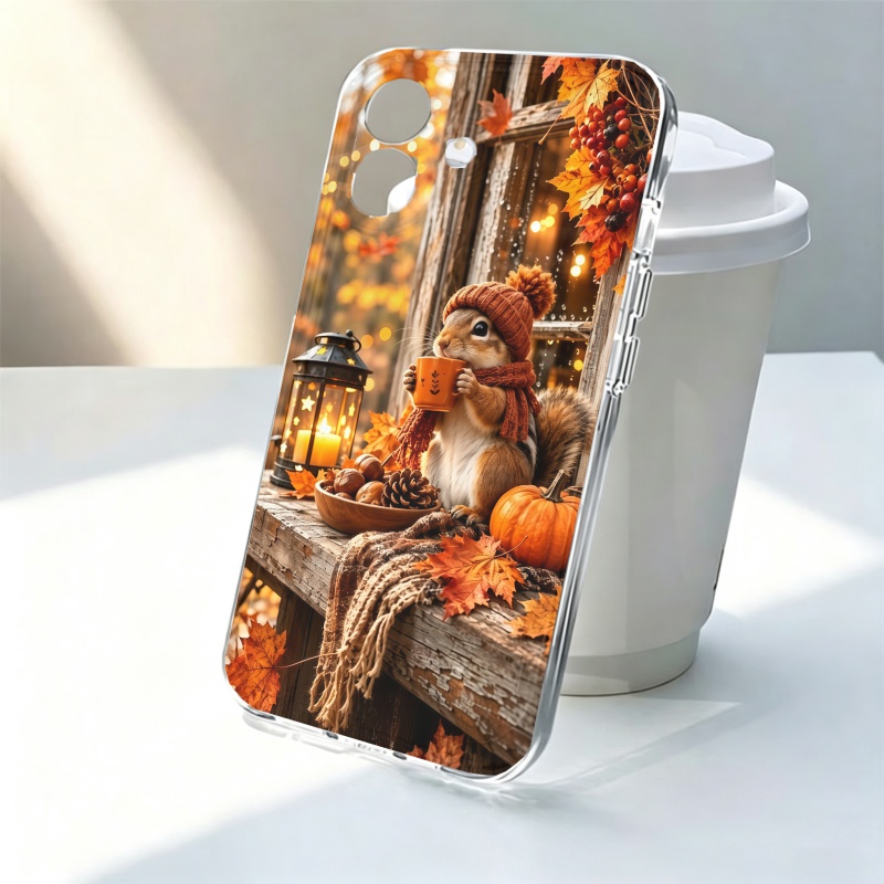 Phone Cases Iphone 13 - 만화 동물 다람쥐 실리콘 폰 케이스