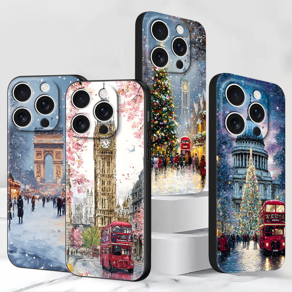 Phone Cases London - 런던 겨울 크리스마스 디자인 아이폰 15