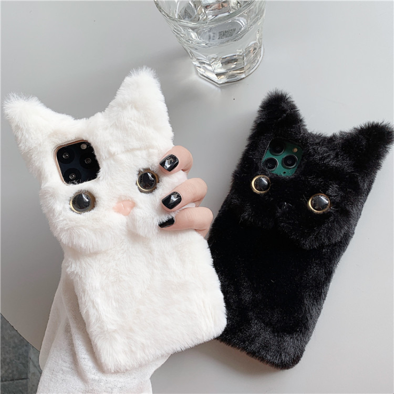 3D 귀여운 만화 고양이 털 플러시 폰 케이스 아이폰  - Phone Cases For Iphone 16 리뷰 및 가격
