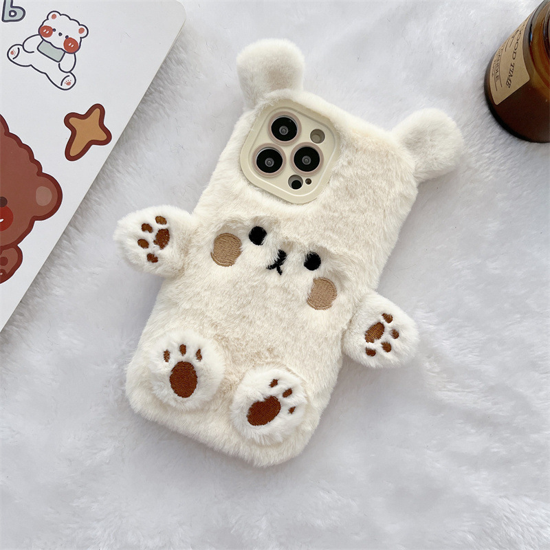 한국 3D 만화 곰돌이 푹신한 봉제 커플 폰 케이스 아 - Phone Cases For Iphone 16 리뷰 및 가격