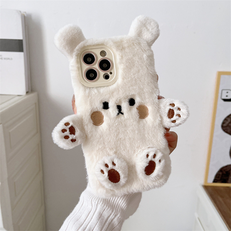 한국 3D 만화 곰돌이 푹신한 봉제 커플 폰 케이스 아 - Phone Cases For Iphone 16 리뷰 및 가격