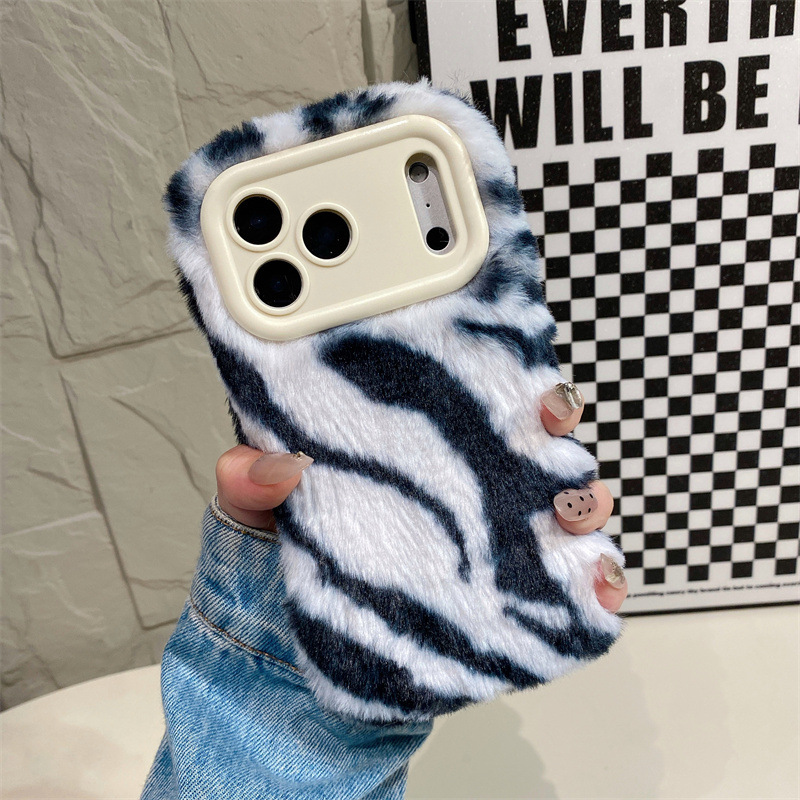 럭셔리 지브라 패턴 플러시 폰 케이스 (아이폰 17 에 - Phone Cases For Iphone 16 리뷰 및 가격