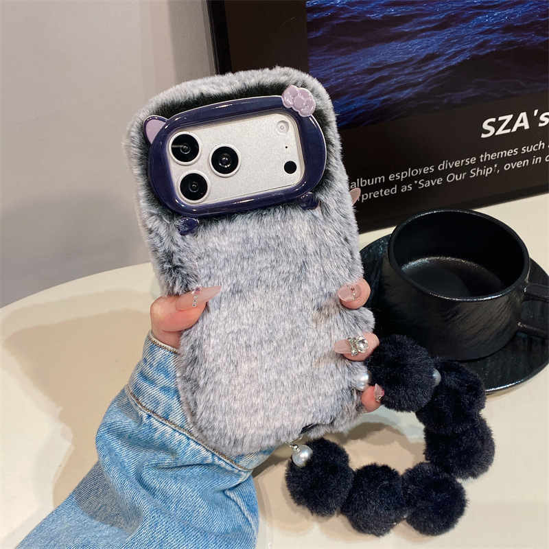 고급 솔리드 컬러 퍼리 플러시 폰 케이스 (아이폰 17 - Phone Cases For Iphone 16 리뷰 및 가격