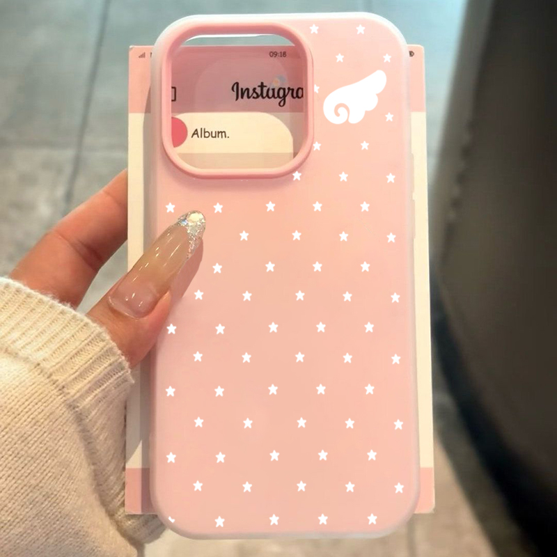 귀여운 한국 미학 스타 엔젤 날개 2IN1 폰 케이스  - Phone Cases Xiaomi 15 리뷰 및 가격