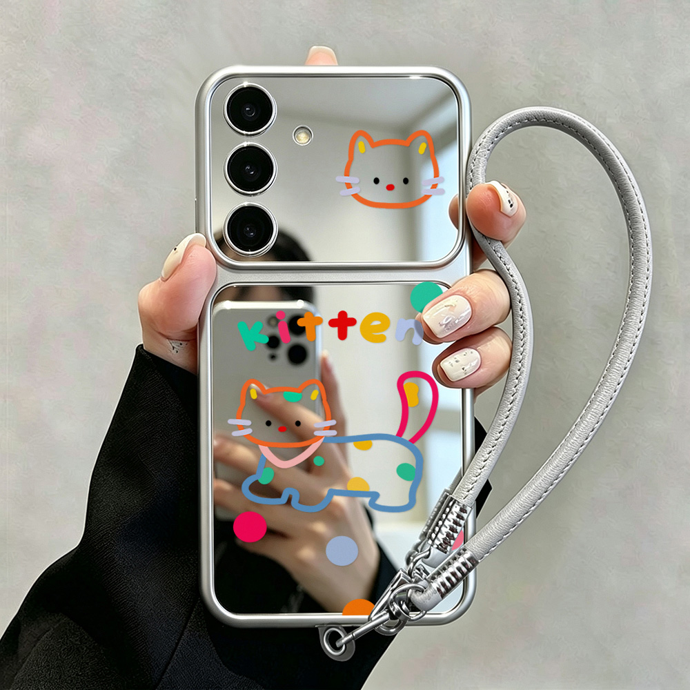 귀여운 고양이 디자인의 거울 케이스, 삼성 A55 5G - Phone Cases Galaxy A16 5G 리뷰 및 가격