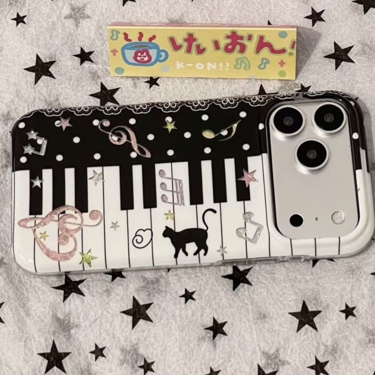 흑백 피아노 음표 고양이 귀여운 폰 케이스 아이폰 18 - Phone Cases Xr Iphone 리뷰 및 가격