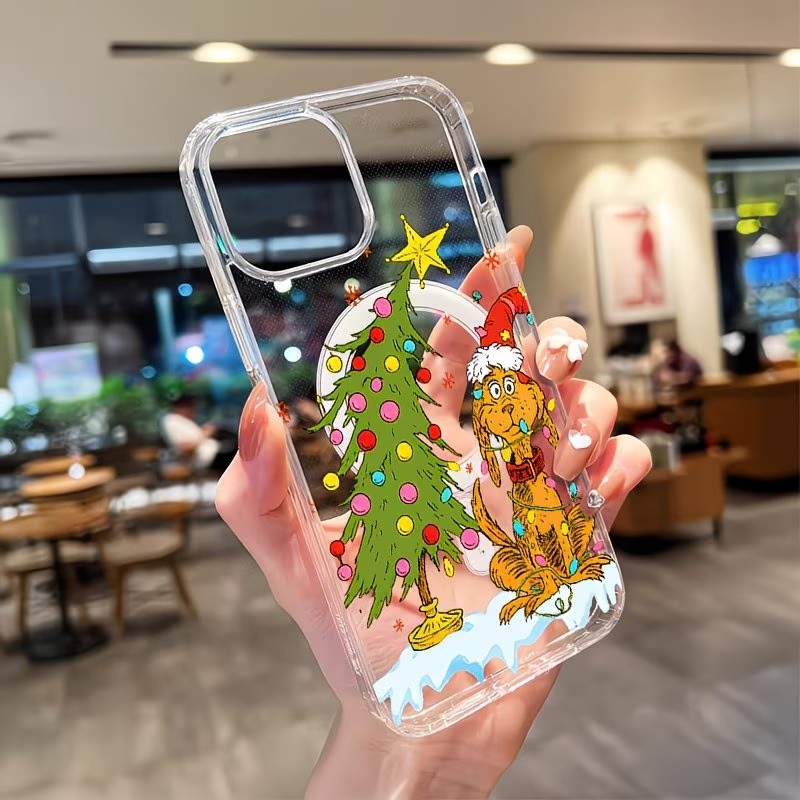 강아지 테마 크리스마스 파티 투명 폰 케이스 아이폰 1 - Phone Cases Xr Iphone 리뷰 및 가격